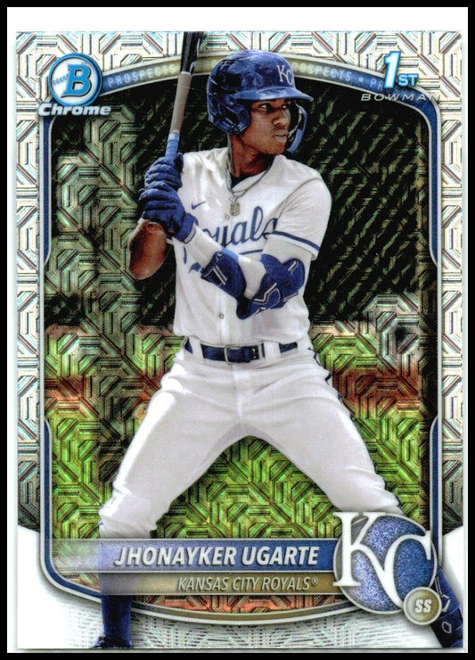 2025 Bowman Chrome Prospects Mojo Refractor #BCP-123 Jhonayker Ugarte Royals
