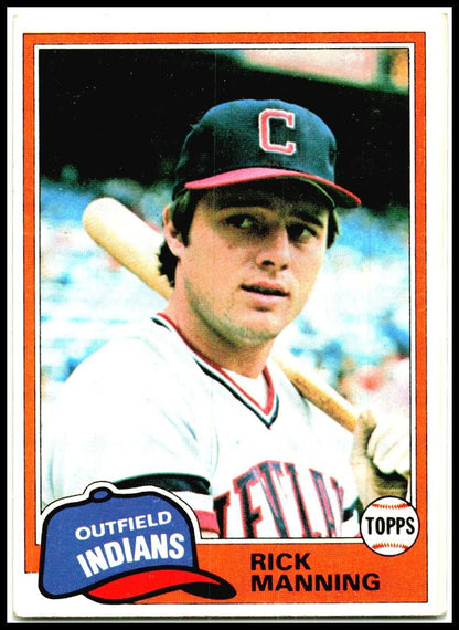 1981 Topps #308 Rick Manning Cleveland Indians