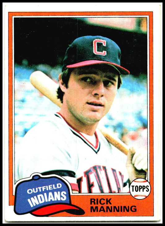 1981 Topps #308 Rick Manning Cleveland Indians