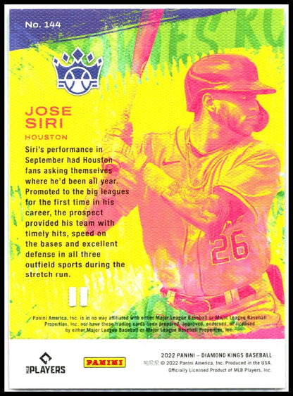 2022 Panini Diamond Kings Framed Gray #144 Jose Siri Rookie Houston Astros