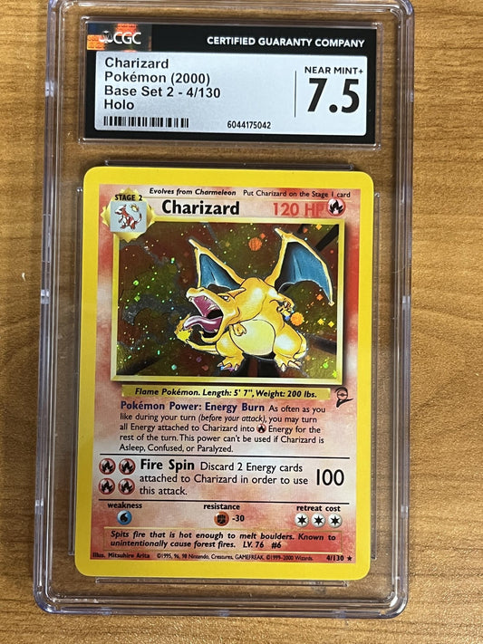 Base Set 2 #004/130 Charizard CGC 7.5