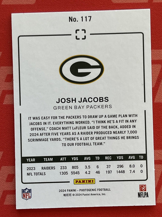 2024 Panini Photogenic #117 Josh Jacobs Green Bay Packers