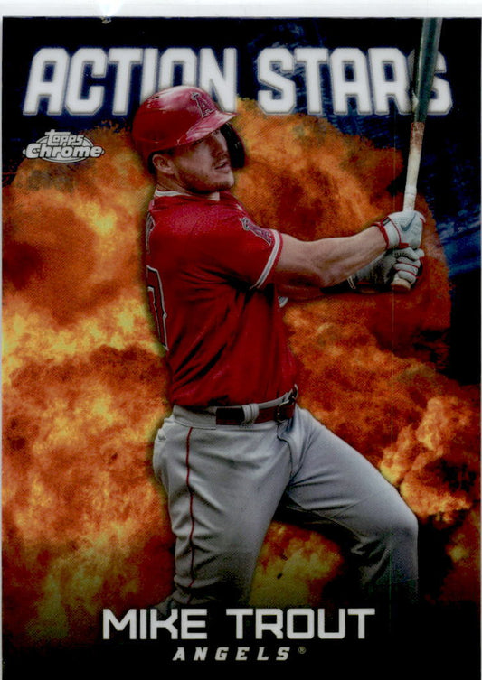2023 Topps Chrome Update Action Stars#ASC-29 Mike Trout Los Angeles Angels