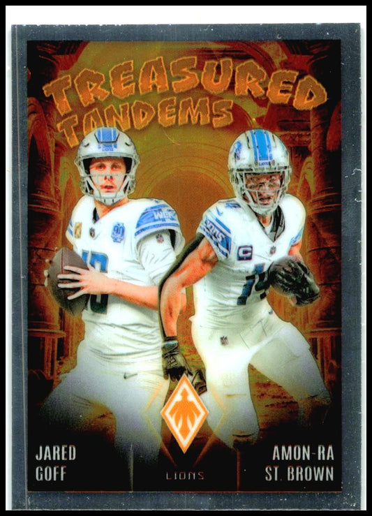 2024 Phoenix Treasured Tandems #TT-DET Amon-Ra St. Brown / Jared Goff Lions
