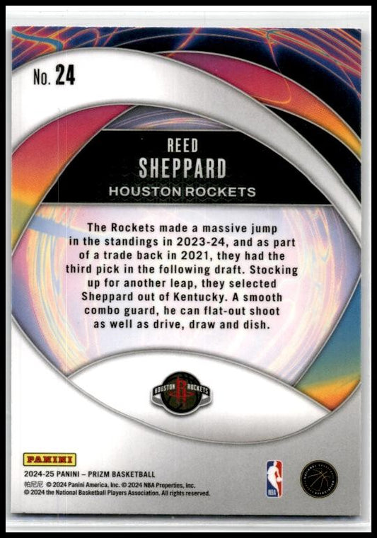 2024-25 Panini Prizm Instant Impact #24 Reed Sheppard Houston Rockets