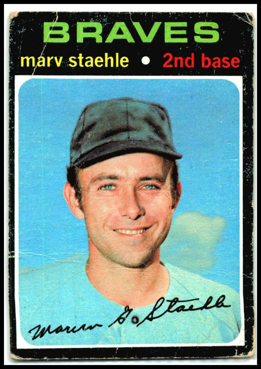 1971 Topps #663 Marv Staehle Atlanta Braves