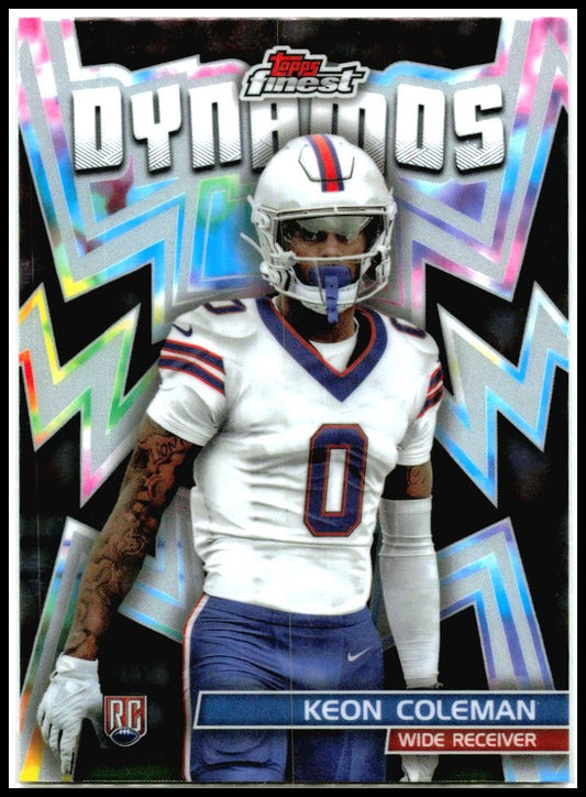 2024 Finest Dynamos Checkerboard Refractor #DYN-16 Keon Coleman Buffalo Bills