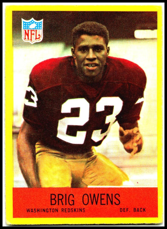 1967 Philadelphia #187 Brig Owens Rookie Washington Redskins