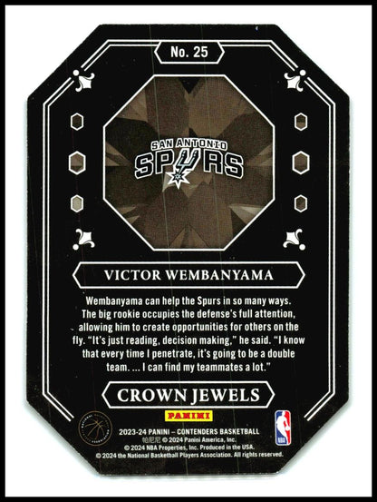 2023-24 Contenders Crown Jewel #25 Victor Wembanyma Spurs