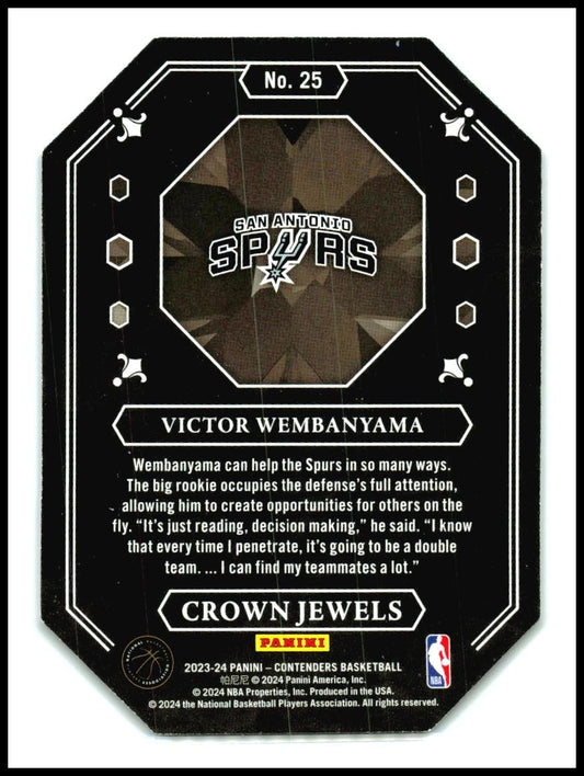 2023-24 Contenders Crown Jewel #25 Victor Wembanyma Spurs