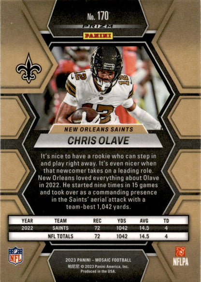 2023 Panini Mosaic Prizm #170 Chris Olave New Orleans Saints