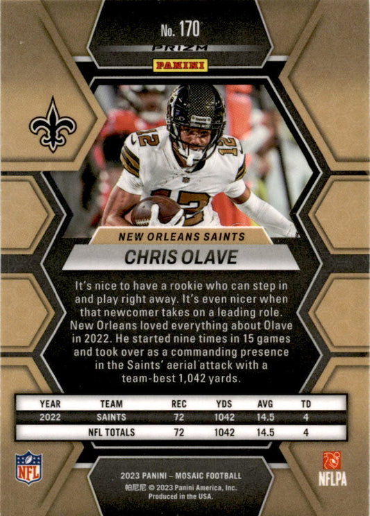 2023 Panini Mosaic Prizm #170 Chris Olave New Orleans Saints