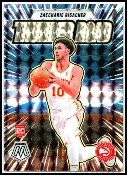 2024-25 Panini Mosaic Thunder Road Mosaic #20 Zaccharie Risacher Atlanta Hawks
