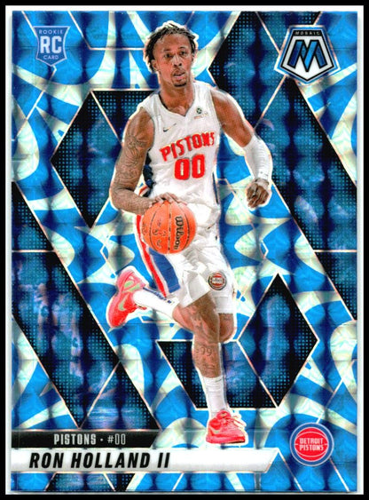 2024-25 Panini Mosaic Reactive Blue Mosaic #219 Ron Holland II Rookie Detroit