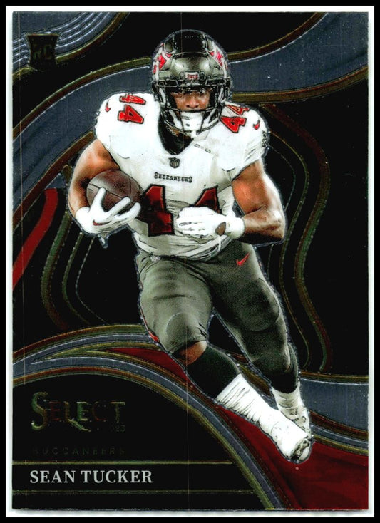 2023 Panini Select Black and Red Prizms #220 Sean Tucker Tampa Bay