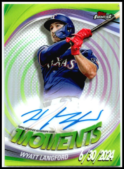 2025 Topps Finest Moments Auto #FMA-WL  Wyatt Langford Texans