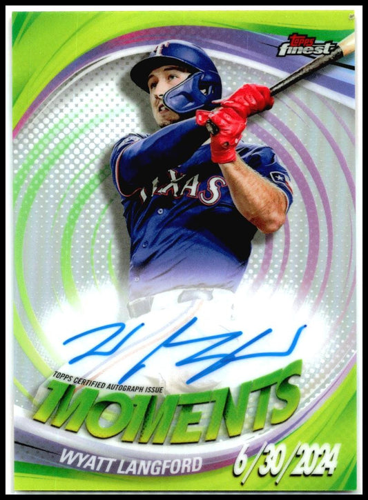 2025 Topps Finest Moments Auto #FMA-WL  Wyatt Langford Texans
