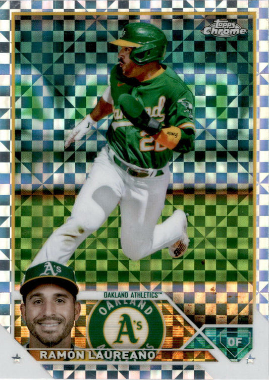 2023 Topps Chrome X-Fractor #116 Ramón Laureano Oakland Athletics