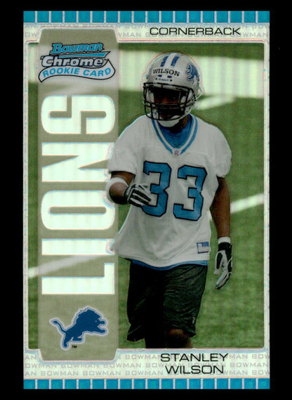 2005 Bowman Chrome Silver #215 Stanley Wilson 30/50 Rookie Detroit Lions