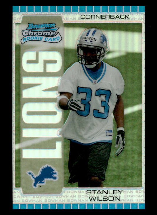 2005 Bowman Chrome Silver #215 Stanley Wilson 30/50 Rookie Detroit Lions