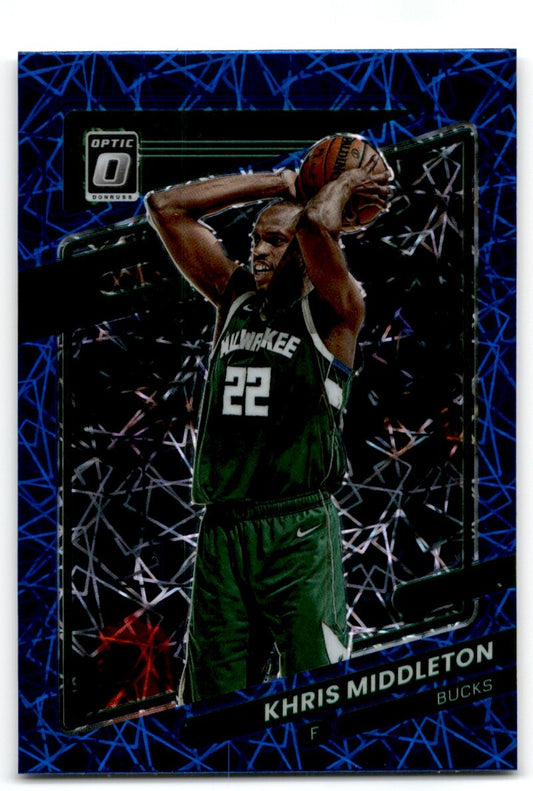 2021-22 Donruss Optic  Blue Velocity Khris Middleton Milwaukee Bucks #143