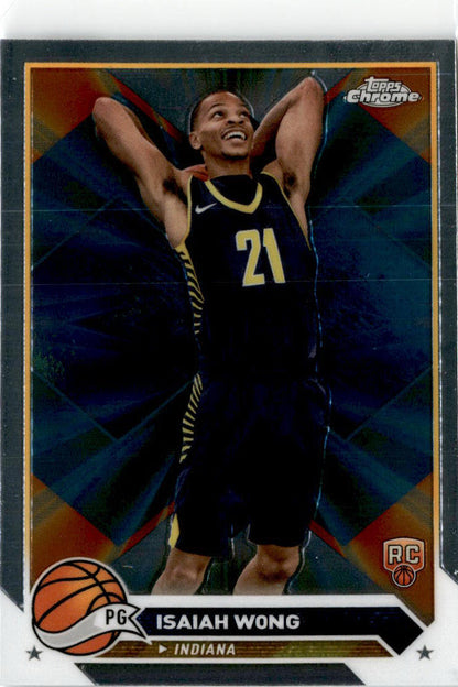 2023-24 Topps Chrome Basketball #80 Isaiah Wong Indiana Pacers