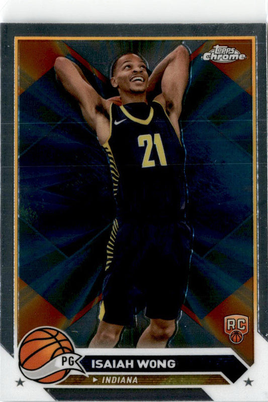 2023-24 Topps Chrome Basketball #80 Isaiah Wong Indiana Pacers
