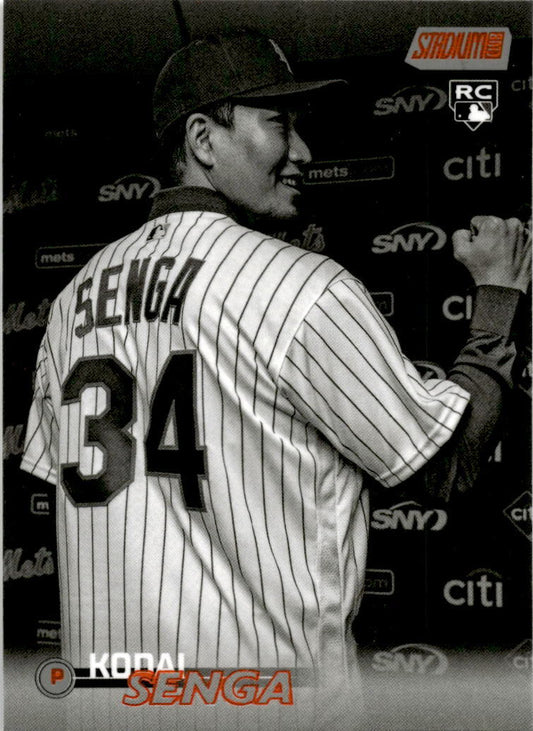 2023 Stadium Club Black and White #185 Kodai Senga New York Mets
