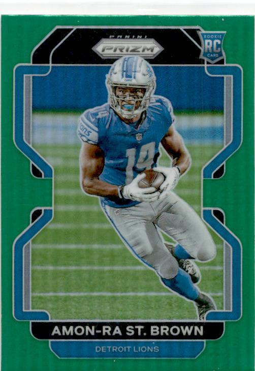 2021 Panini Prizm Green #358 Amon-Ra St. Brown Rookie Detroit Lions