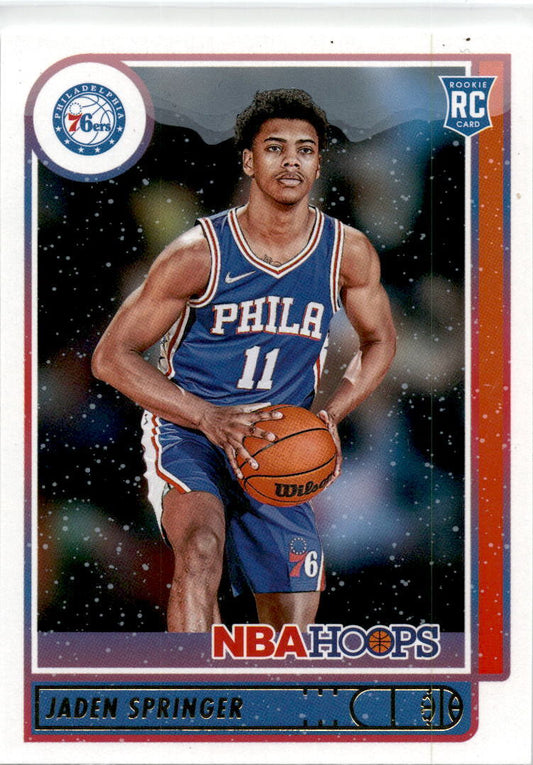 2021-22 Hoops Winter #239 Jaden Springer Rookie Philadelphia 76ers