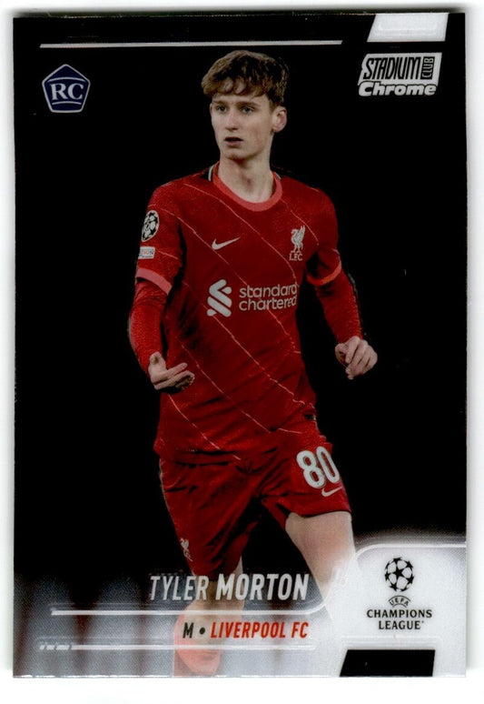 2022 Topps Stadium Club Chrome UCL Tyler Morton Rookie Liverpool FC #92