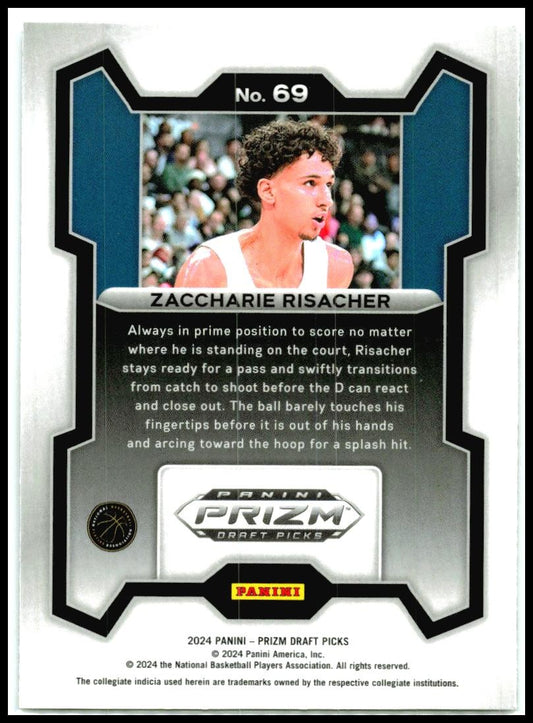 2024 Panini Prizm Draft Picks #69 Zaccharie Risacher