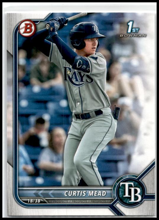 2022 Bowman #BP-10 Curtis Mead Tampa Bay Rays