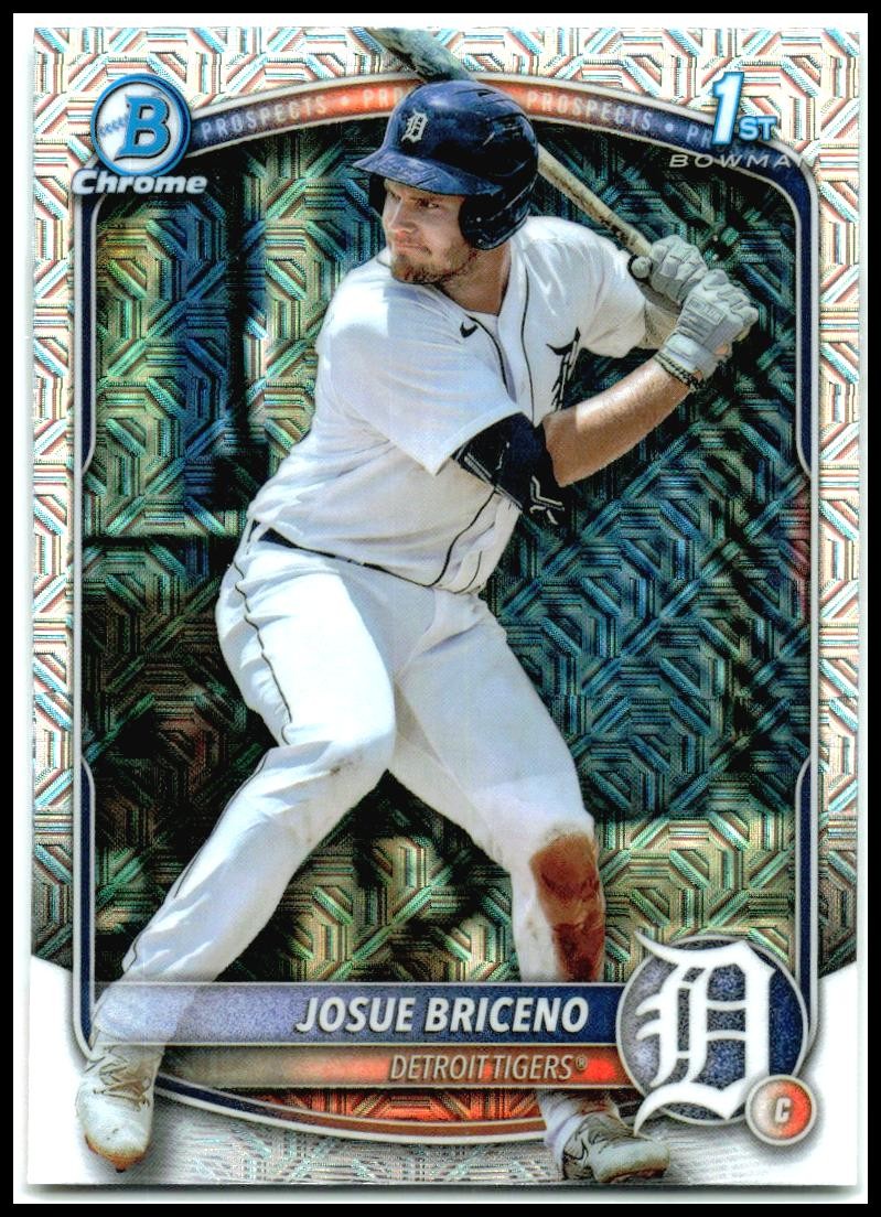 2025 Bowman Chrome Prospects Mojo Refractor #BCP-13 Josue Briceno Detroit Tigers