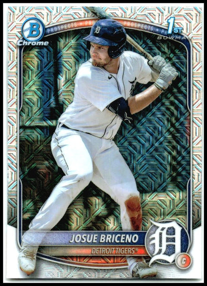 2025 Bowman Chrome Prospects Mojo Refractor #BCP-13 Josue Briceno Detroit Tigers