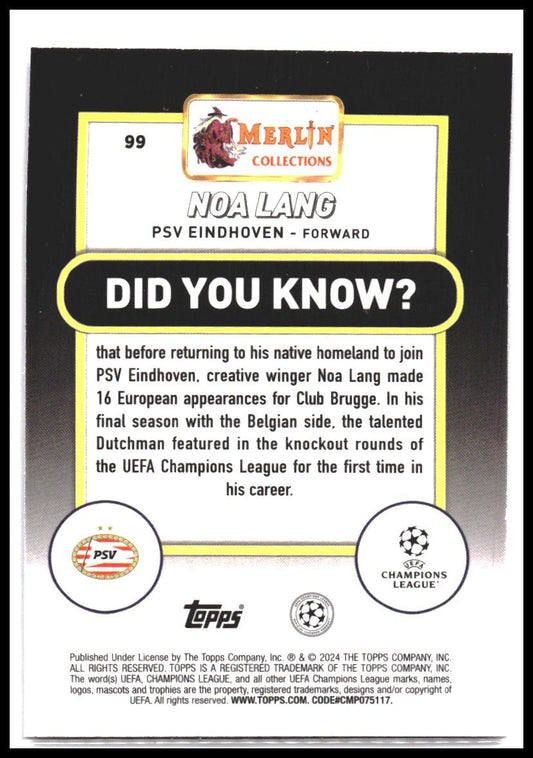 2023-24 Merlin UEFA Club Competitions #99 Noa Lang