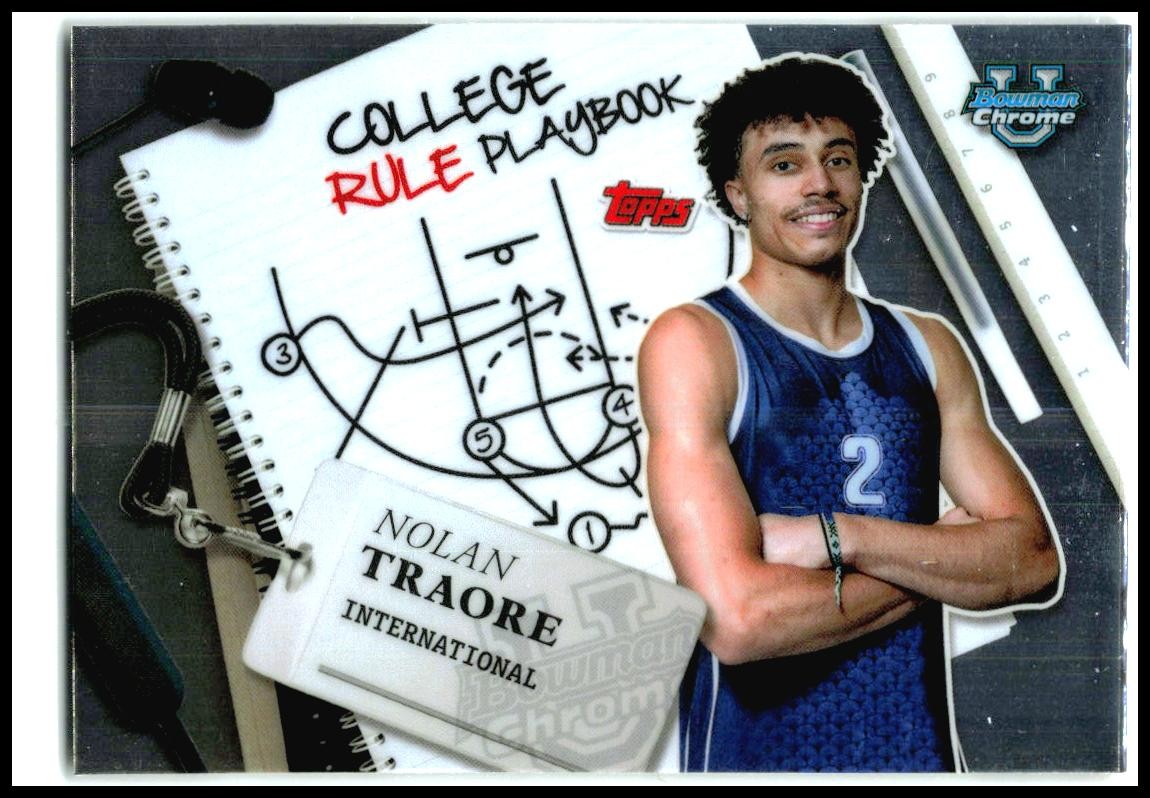 2024-25 Bowman University Chrome College Rule Playbook #CRP-17 Nolan Traore