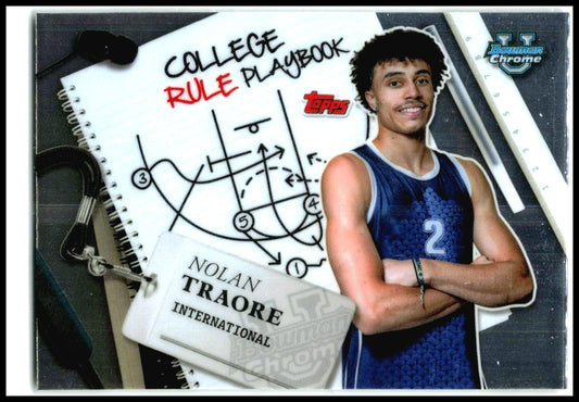 2024-25 Bowman University Chrome College Rule Playbook #CRP-17 Nolan Traore