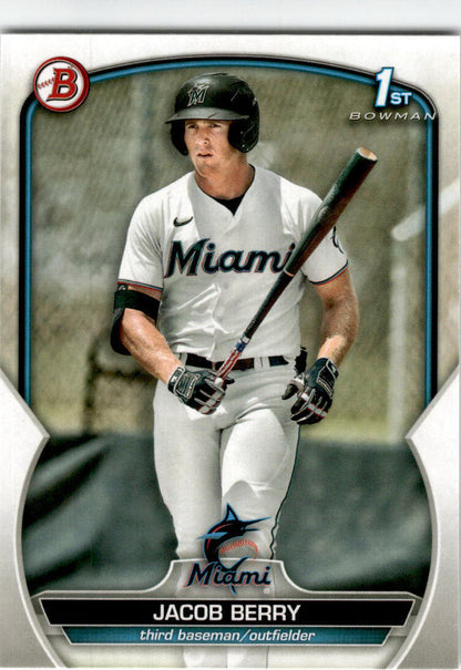 2023 Bowman #BP-108 Jacob Berry Miami Marlins