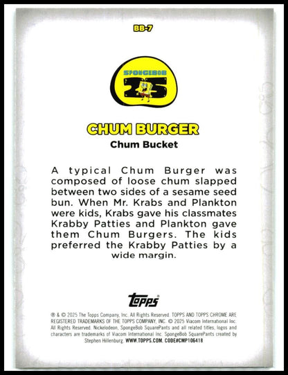 2025 Topps Chrome Spongebob Squarepants Reviews #BB-7 Chum Bucket