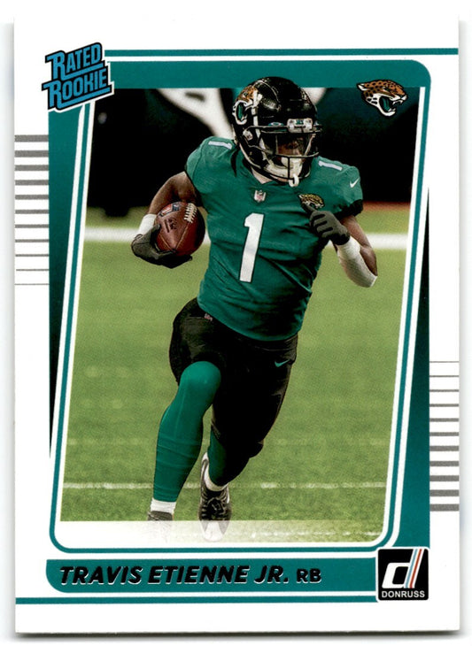 2021 Donruss Rated Rookie Travis Etienne Jr. Rookie Jacksonville Jaguars #258