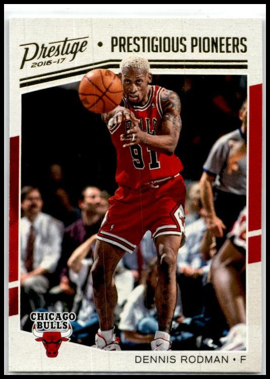 2016-17 Panini Prestige Prestigious Pioneers #8 Dennis Rodman Chicago Bulls