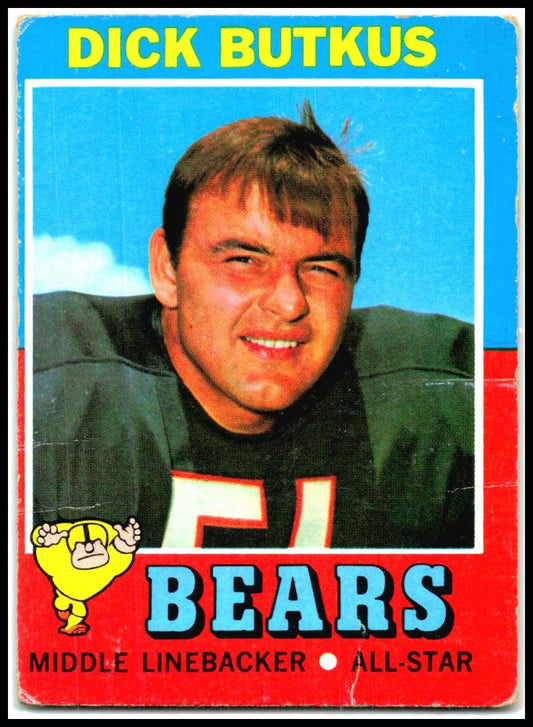1971 Topps #25 Dick Butkus Chicago Bears
