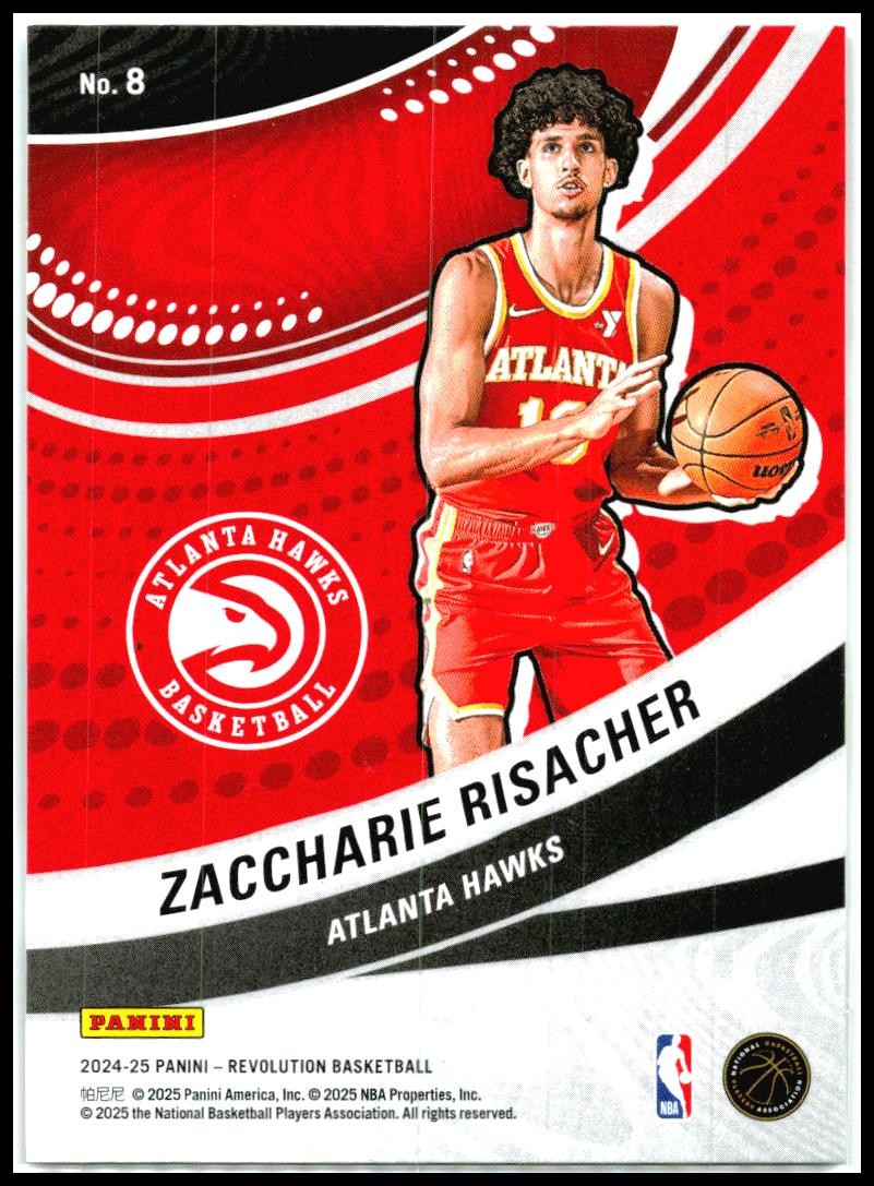 2024-25 Panini Revolution Vortex #8 Zaccharie Risacher Atlanta Hawks