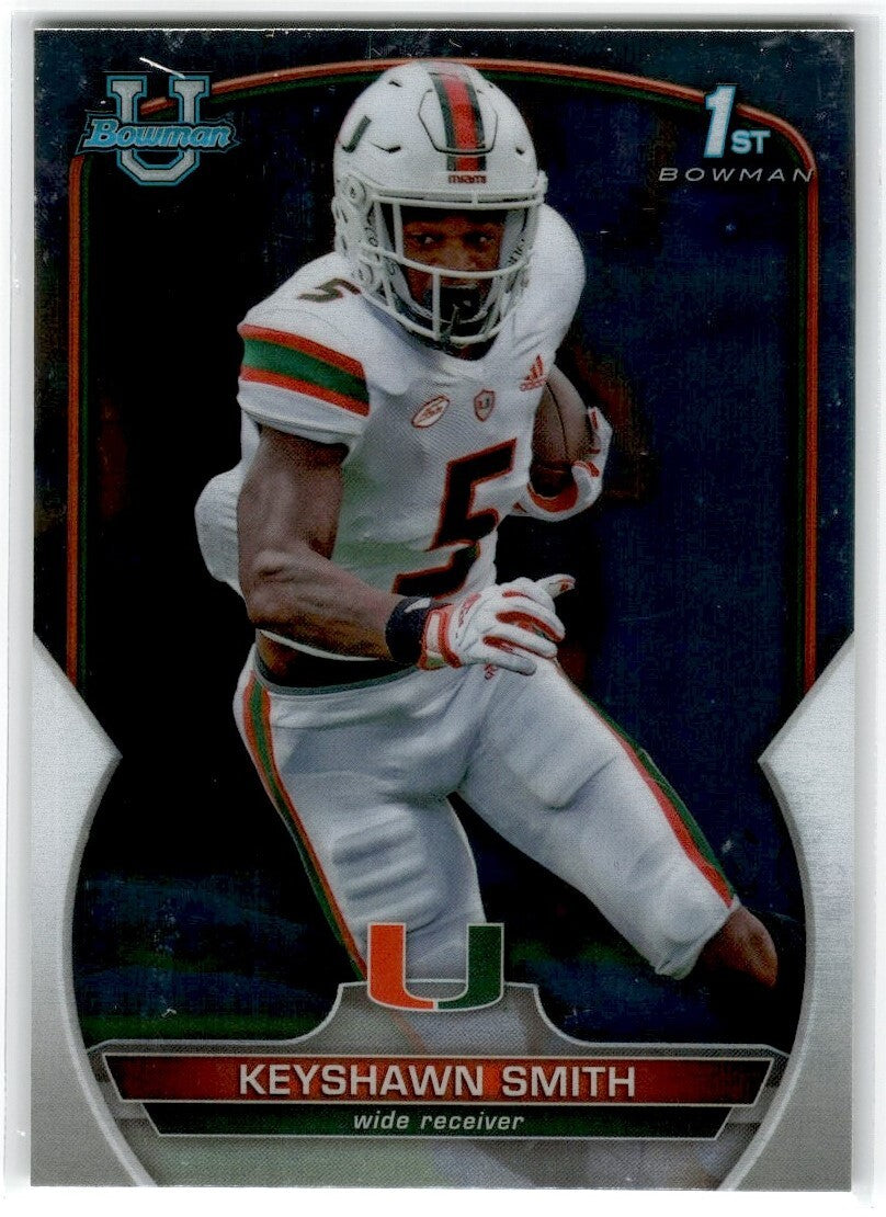 2022 Bowman University Chrome Keyshawn Smith Miami Hurricanes #55