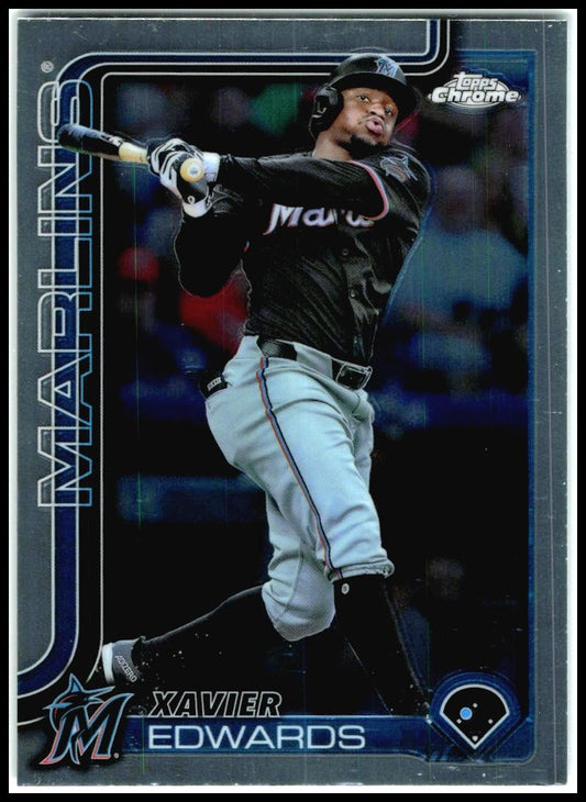 2025 Topps Chrome #115 Xavier Edwards Miami Marlins
