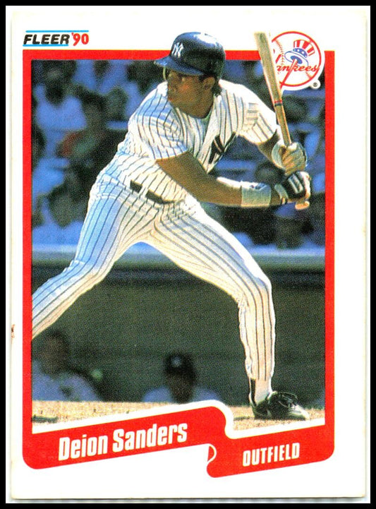 1990 Fleer #454 Deion Sanders New York Yankees