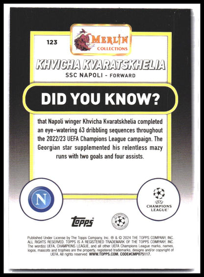 2023-24 Merlin UEFA Club Competitions #123 Khvicha Kvaratskhelia