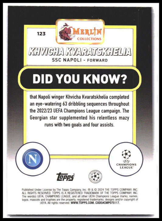 2023-24 Merlin UEFA Club Competitions #123 Khvicha Kvaratskhelia
