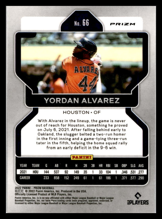 2022 Panini Prizm #66 Yordan Alvarez